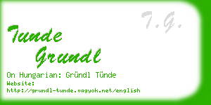 tunde grundl business card