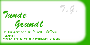 tunde grundl business card